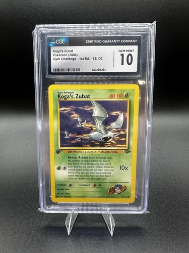 Koga's Zubat (1st Edition) graded CGC 10 for sale on eBay