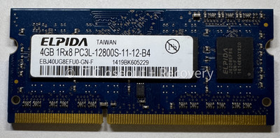ELPIDA (Dell) 4GB DDR3L 12800S Laptop Memory Ram - Used, Working Condition