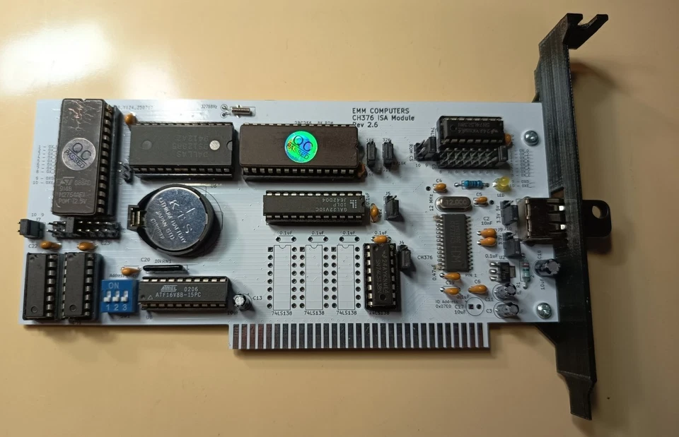 ISA USB Adapter and RTC für 8-Bit PC, Assembled & Tested