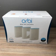 NETGEAR RBK53-100NAS Orbi AC3000 Tri-band WiFi System - New Open Box