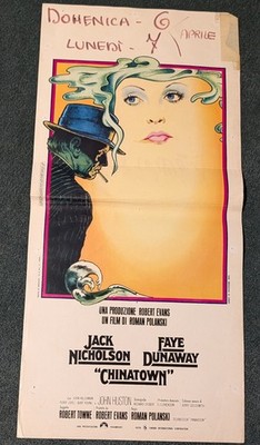 Roman Polanski's CHINATOWN 1974 ORIGINAL MOVIE POSTER! JACK NICHOLSON FILM NOIR!