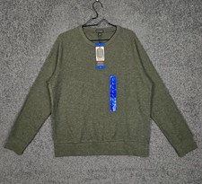 Banana Republic Crew Pullover Mens Large Green Olive Crewneck Sweatshirt NEW NWT
