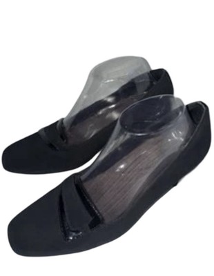 CLARKS Every Day Levee Delta Black Fabric 2'' Block Heel Shoes Women s Size 9M