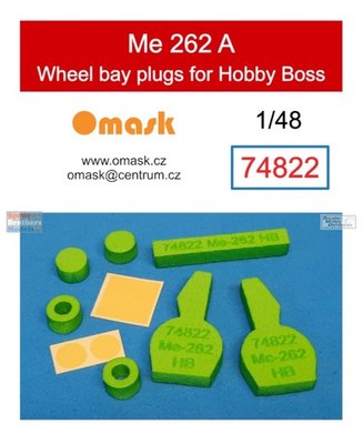 OMK74822 1:48 Omask Wheel Bay Plugs - Me262 (HBS kit)