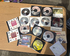 Vintage Software CD-ROM Lot Adobe Photoshop PageMaker Microsoft Office PhotoDisc