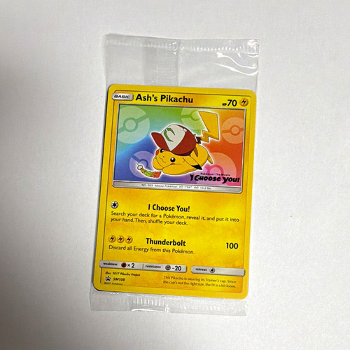Ash's Pikachu SM108 Promo Pack 1 Card Pokémon Ultra Sun/Ultra Moon English 2017