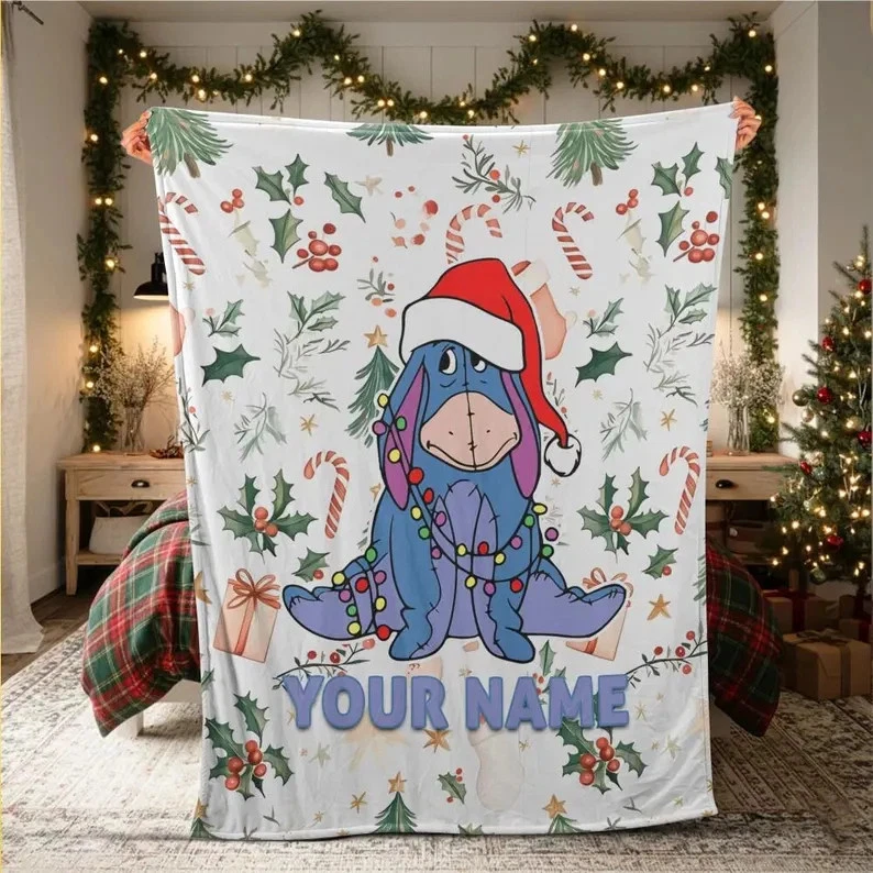 Personalized Disney Eeyore Disneyland Fleece Blanket