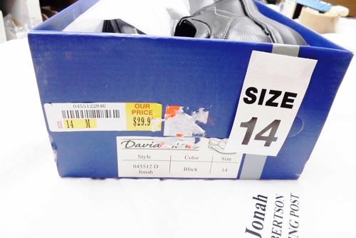 David Stone Slide on Dress or Casual Shoes Black Jonah Men’s Size 14 D NIB - Picture 8 of 9