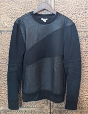 Helmut Lang Black Crew Neck Long Sleeve Sweatshirt w/ Mesh Sz S/P Fully Lined