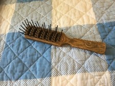Vintage Goody Vented Blow Styling 6 Hair Brush Plastic Faux Wood Handle USA