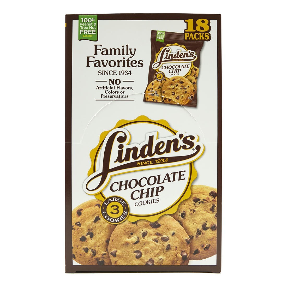 Choco様専有☆LaPRECIA ３点セット Limited Linden's Chocolate Chip Cookies - 3 ct./18 pk, Chocolate