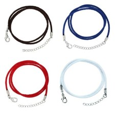 Silk Cord Chain Necklace with Stainless Steel Lobster Clasp