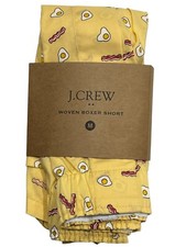 NWT J CREW Boxer Underwear Sz M-L-XL Yellow Eggs Bacon J14