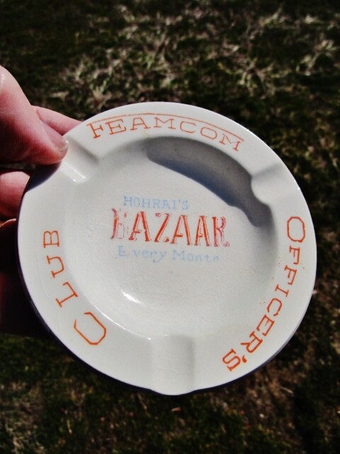 FEAMCOM OFFICER'S CLUB, FUCHU, JAPAN Vintage Souvenir Ashtray USAF