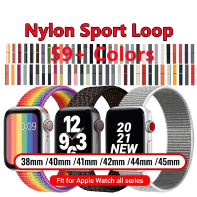 For Apple Watch Band Nylon Strap SE 1 2 3 4 5 6 7 8 Sports 38/40/41/42/44/45mm