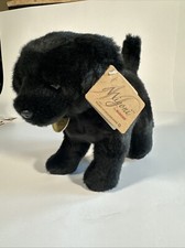 Aurora Miyoni Black Labrador Plush Lab Puppy Dog Stuffed Animal EUC Brand New.