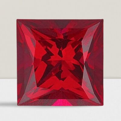 Ruby Square Cut Gemstone 1 Cts - 6 mm Calibrated Loose Gem