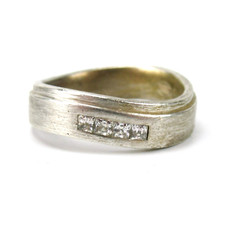 FOSSIL DESIGNER Ring aus 925er Sterling Silber gewellt Vintage Silver RG56