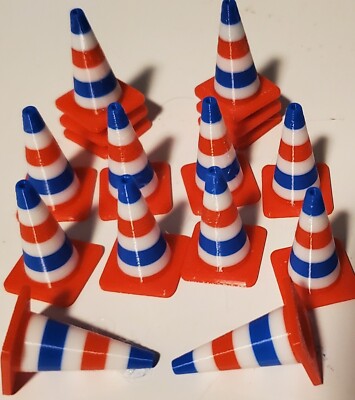 16pc 1:24 scale cones red white blue R/C drifting crawler slot track diorama