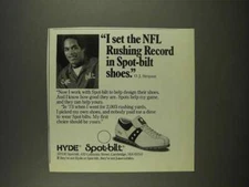 1975 Hyde Spot-Bilt Shoes Ad - O.J. Simpson - NFL Rushing Record