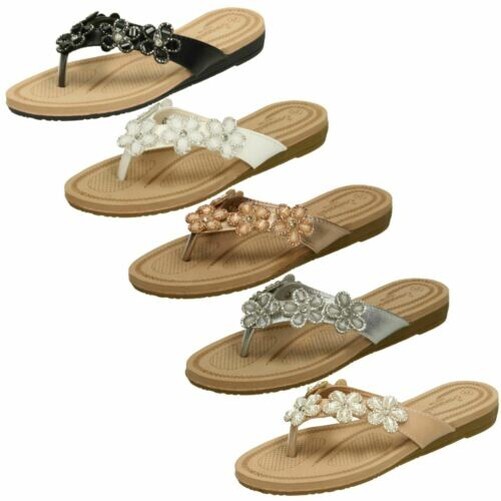 Mujer Savannah Joyas Adorno Flor Sandalias