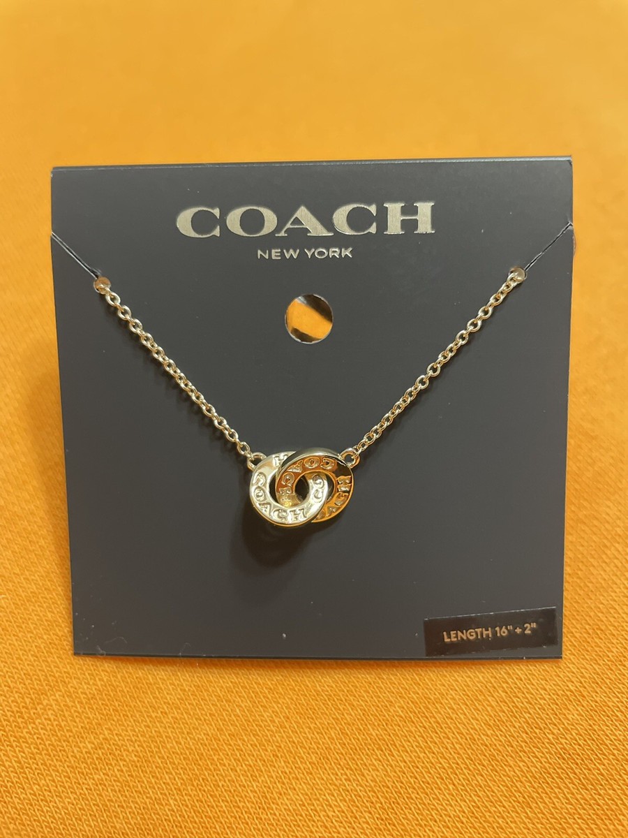 安心の国内発送♪可愛い☆COACH☆ Open Circle Stone Necklace NWT COACH OPEN CIRCLE STONE STRAND NECKLACE F54514 ROSE GOLD