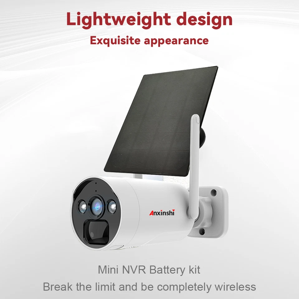 Solar Panels Wireless Security HD 4MP IP PRO Smart WiFi Bullet Camera Kits - Image 3 of 4