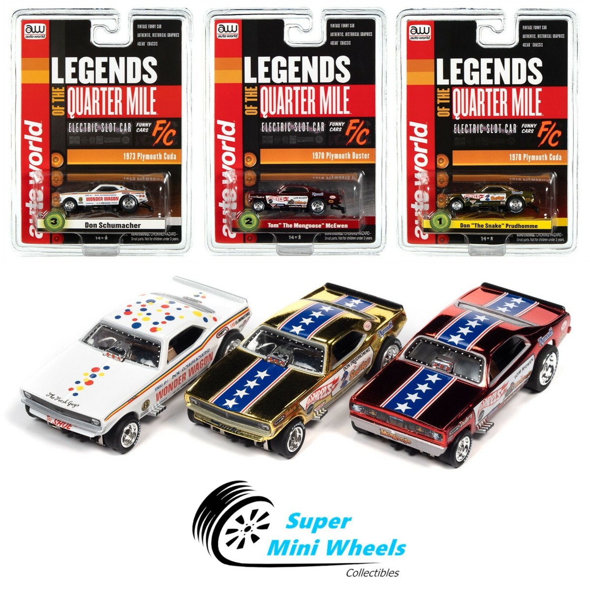 Auto World HO Slot Car SC369 - Legends of the Quarter Mile 4Gear