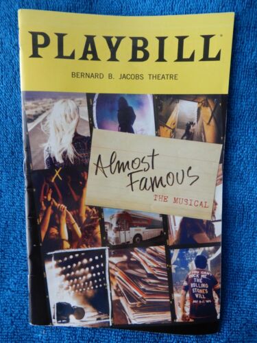 Almost Famous - Jacobs Theatre Playbill - Noche de apertura - 3 de noviembre de 2022 - Imagen 1 de 9