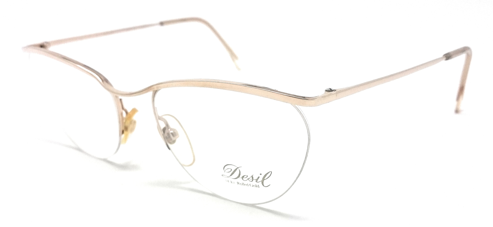 OCCHIALI DA VISTA DONNA DESIL FILDOR 40/000 14KT ROLLED GOLD CALIBRO 55 VINTAGE
