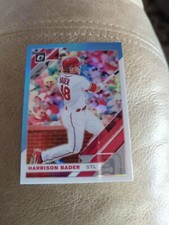 2019 Donruss Optic Carolina Blue and White #199 Harrison Bader