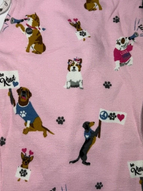 Pantalones de pijama PJ Salvage para mujer perros pequeños cachorros pijamas rosa ropa de dormir ropa de salón Foto 2 de 4