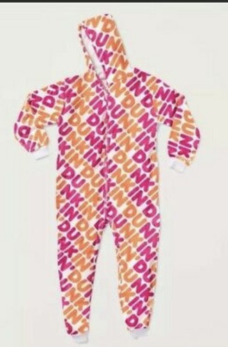 Dunkin Donuts Footed Pajamas Size Small