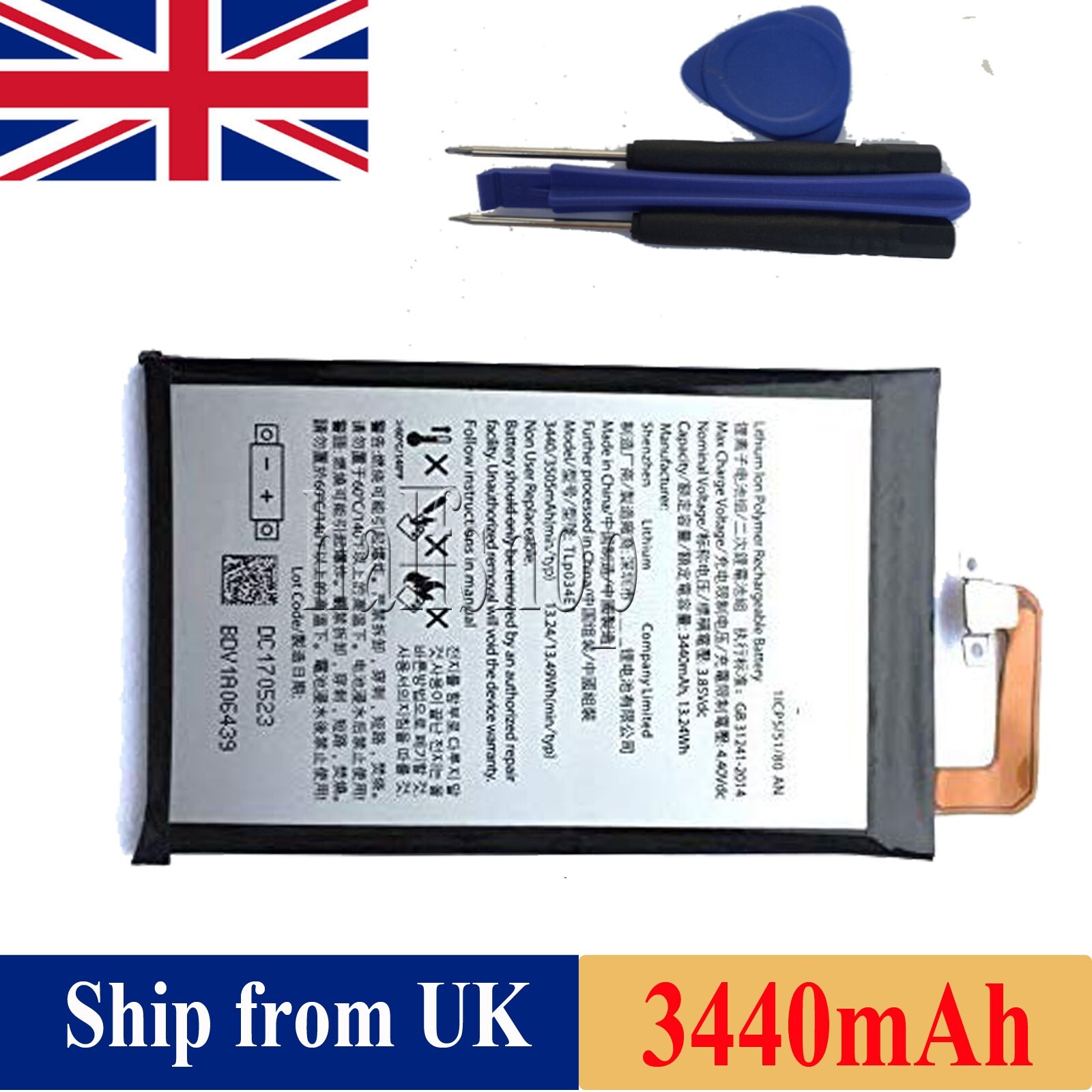 New Replacement Battery for Blackberry KeyOne BBB100-1 BAT-63108-003 3440 mAh