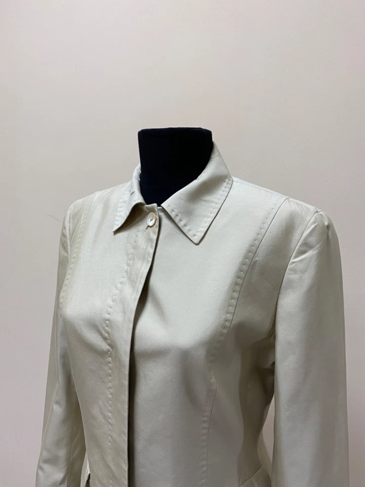 Chaqueta Blazer Belvest Mujer Diseñador Beige Estilo Brunello Cucinelli Talla 40 Foto 4 de 4