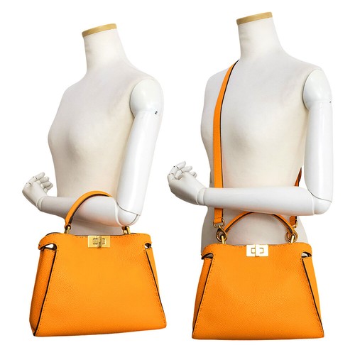 FENDI Peekaboo Selleria Iconic Essential Handbag Roman calfskin leather, 8BN302 - Picture 9 of 10