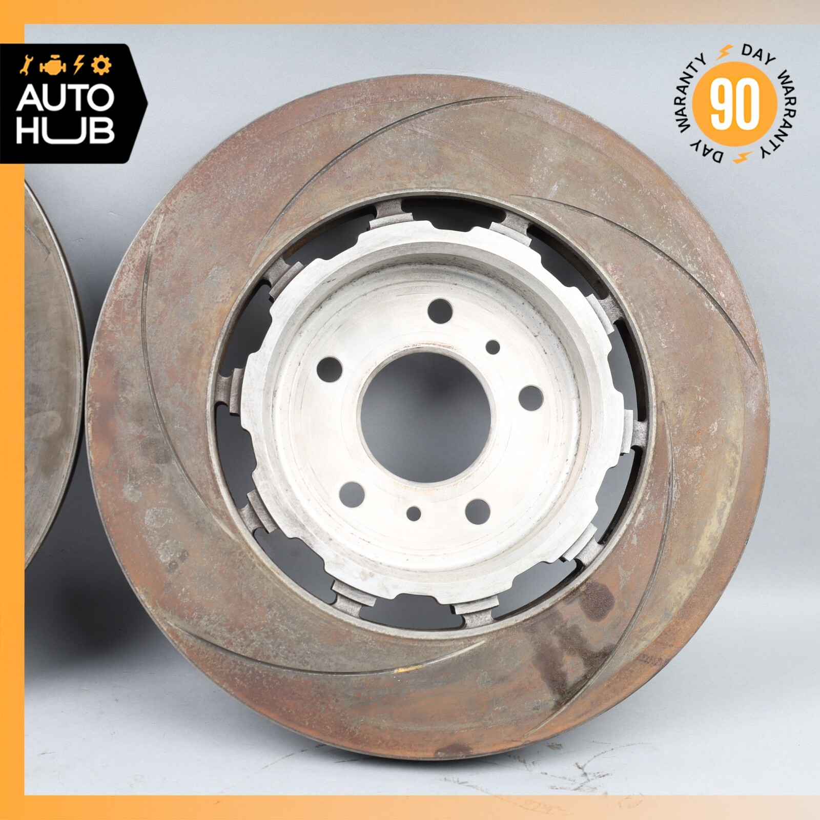12-15 Aston Martin Rapide Front Brake Rotors Disc Left & Right Set OEM 11k