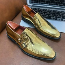 38-46 Men's Buckle Rivets Pointed Toe Casual Dress Shoes Evening Party Nightclub