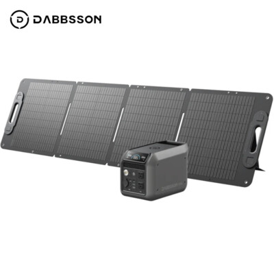 Dabbsson Power Station 768Wh 600W Solar Generator w/ 120W Folding Solar Panel