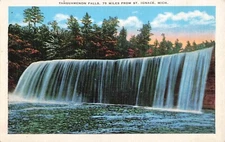 Postcard Tahquamenon Falls, 75 Miles From St. Ignace, Michigan VTG VPC02.