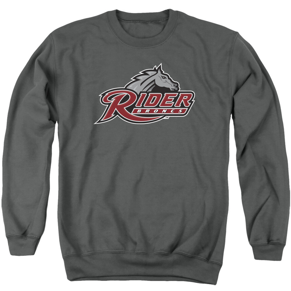 Sweatshirt Riders Rider University Adult Crewneck Sweatshirt Distressed Primary, Charcoal ...