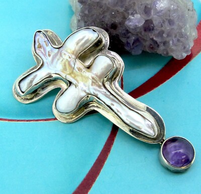 Amy Kahn Russell Sterling Silver Asian Chinese Theme Koi  Vintage Amy Kahn Russell Pin/Pendant AKR silver main image 1