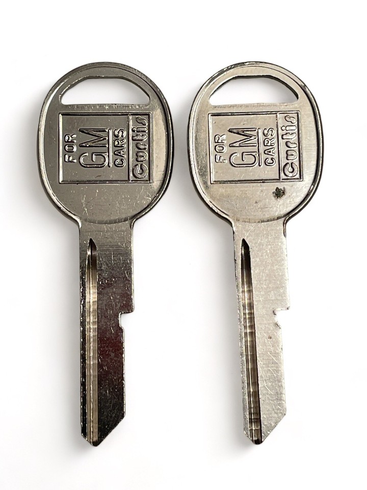 2 NEW GM Logo OEM C IGNITION +D DOORS/TRUNK Key Blanks Uncut 594032 + 593719