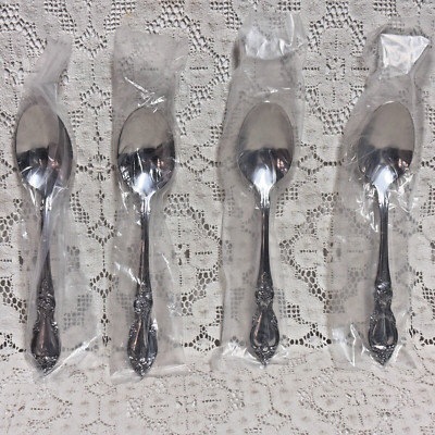 Oneida Louisiana Oval Soup Spoons 6 7/8'' 18/8 Stainless Ultra Premium Set 4 New