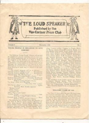 November 1930 THE LOUD SPEAKER Published by the Van Corlaer Press 