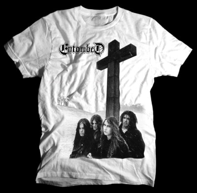 Entombed - band T shirt WHITE death metal | eBay