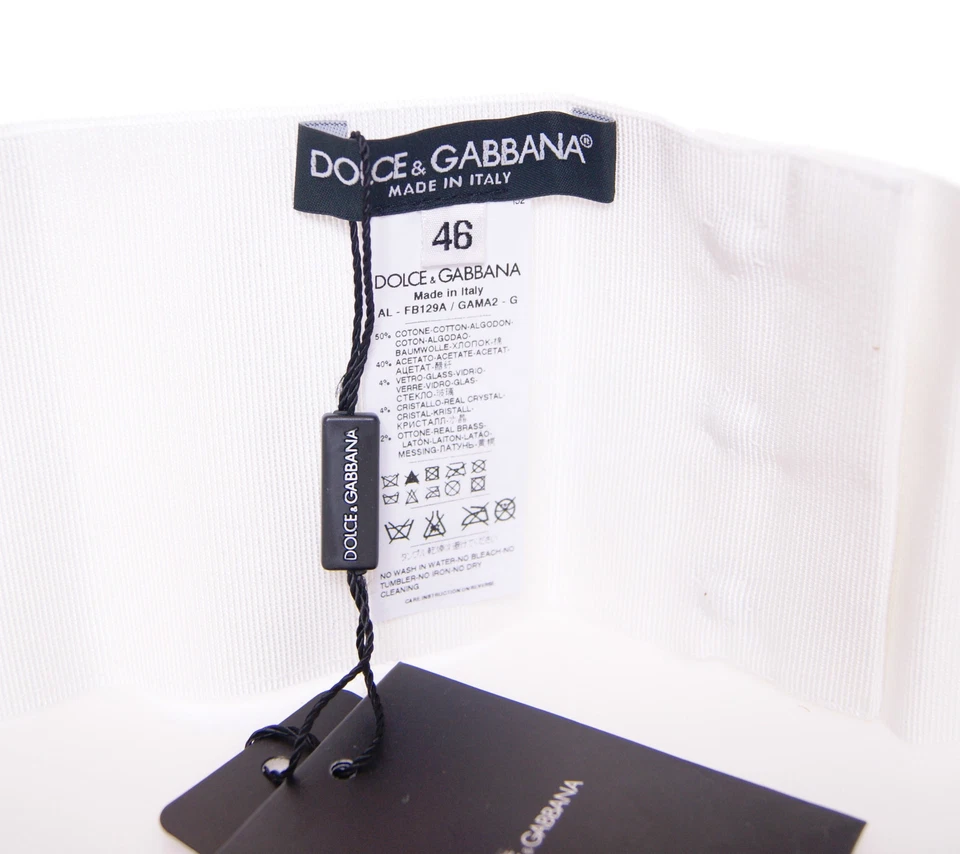 Cinturón Dolce & Gabbana Blanco Cristal Latón Cintura Ancha Pasarela IT46/US12/XL PRECIO DE VENTA SUGERIDO POR EL FABRICANTE $900 Foto 4 de 4