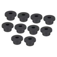12Pcs T Type Rubber Grommet Mount Dia 18mm ID 7mm Seal Protection Flexible Black