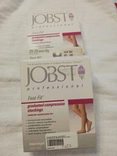JOBST #114233 GRADUATED COMPRESSION THIGH STOCKINGS 25-35 mmhg Black Large