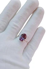 NATURAL ALEXANDRITE JUNE BIRTHSTONE 925 SOLID SILVER DAINTY CHRISTMAS GIFT RING